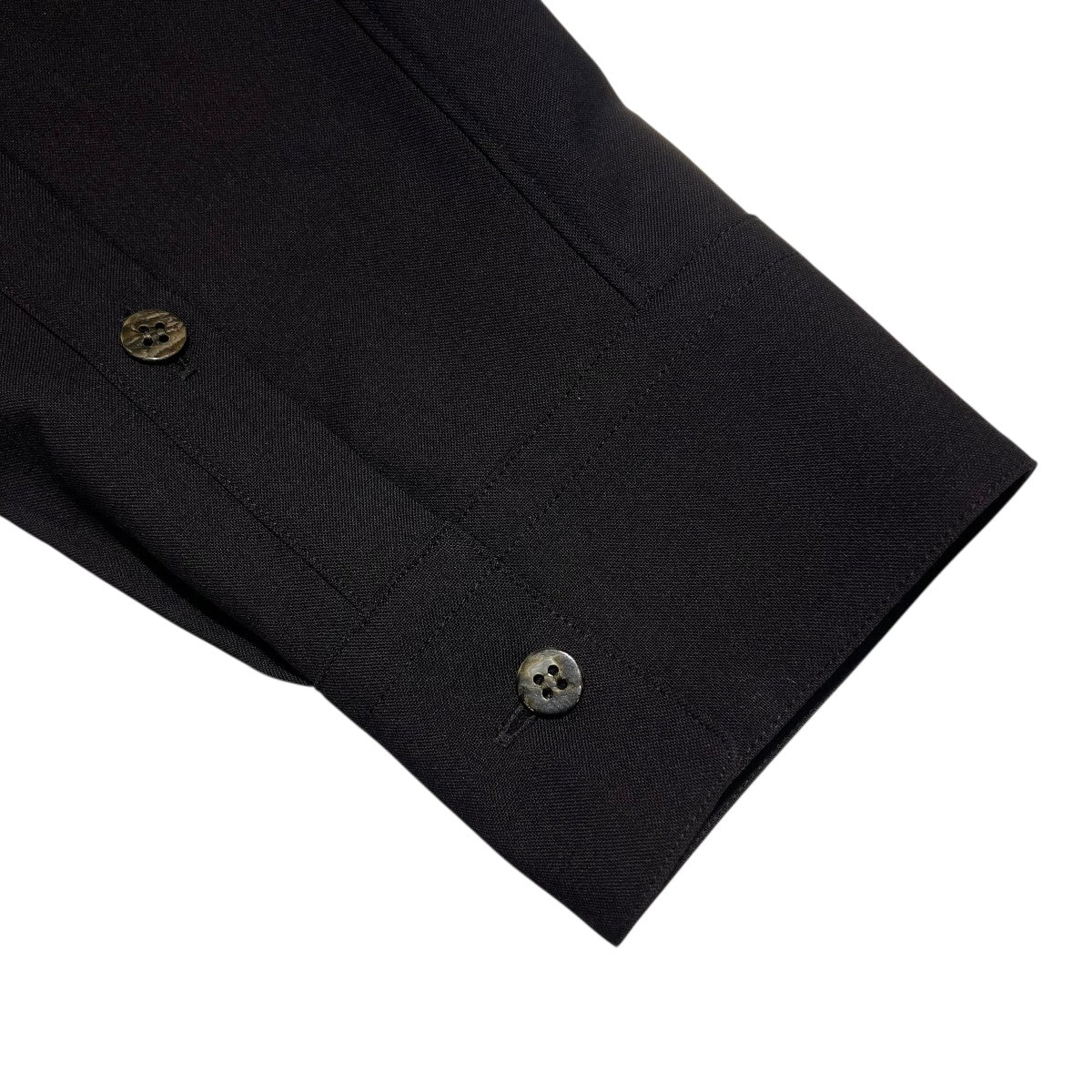 OVERCOAT DROPPED SHOULDER TOP WITH SHIRT COLLAR IN WOOL SHIRTINGF23T01-NKWS 古着・中古-4枚目のアイテム画像