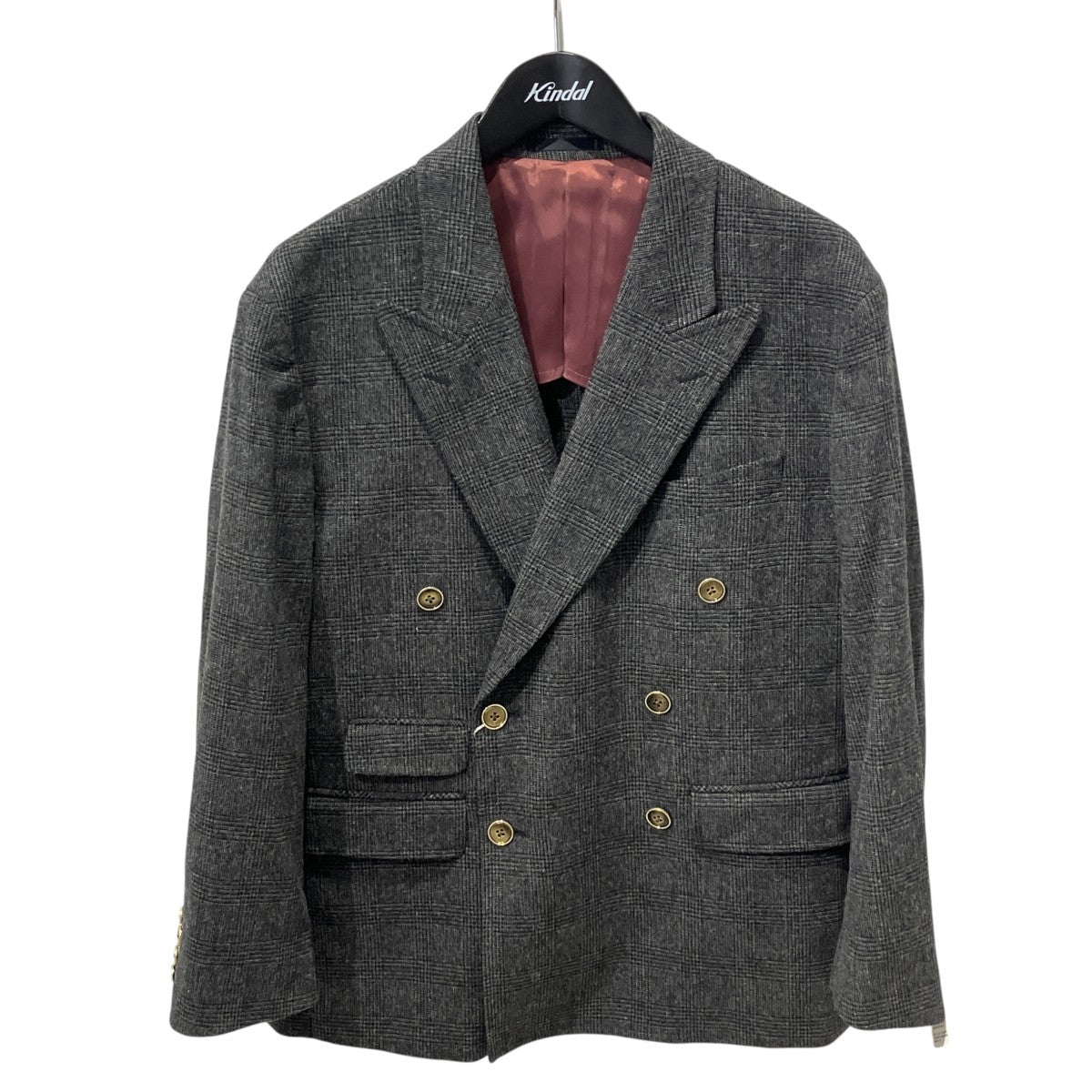 RIVINGTON JACKETグレンチェックダブルジャケットFY243TJB03