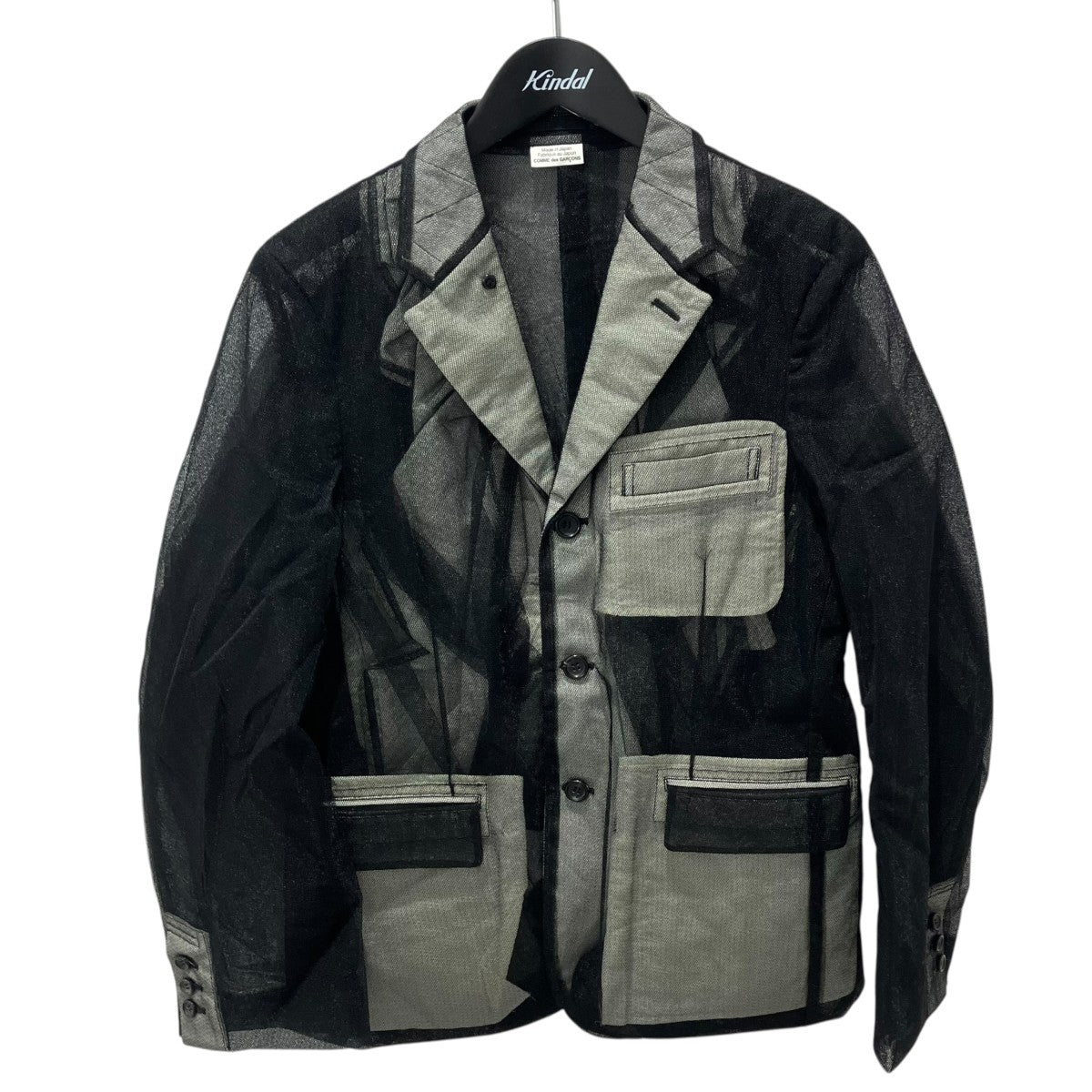 COMME des GARCONS HOMME PLUS 25SSナイロンチュール×綿クロス ジャケットジャケットPO-J033 古着・中古-1枚目のアイテム画像