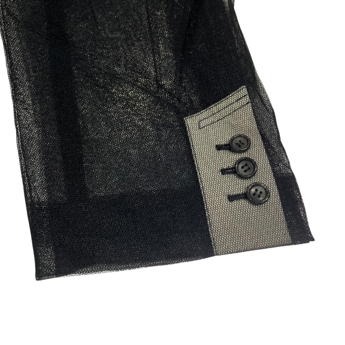 COMME des GARCONS HOMME PLUS 25SSナイロンチュール×綿クロス ジャケットジャケットPO-J033 古着・中古-4枚目のアイテム画像