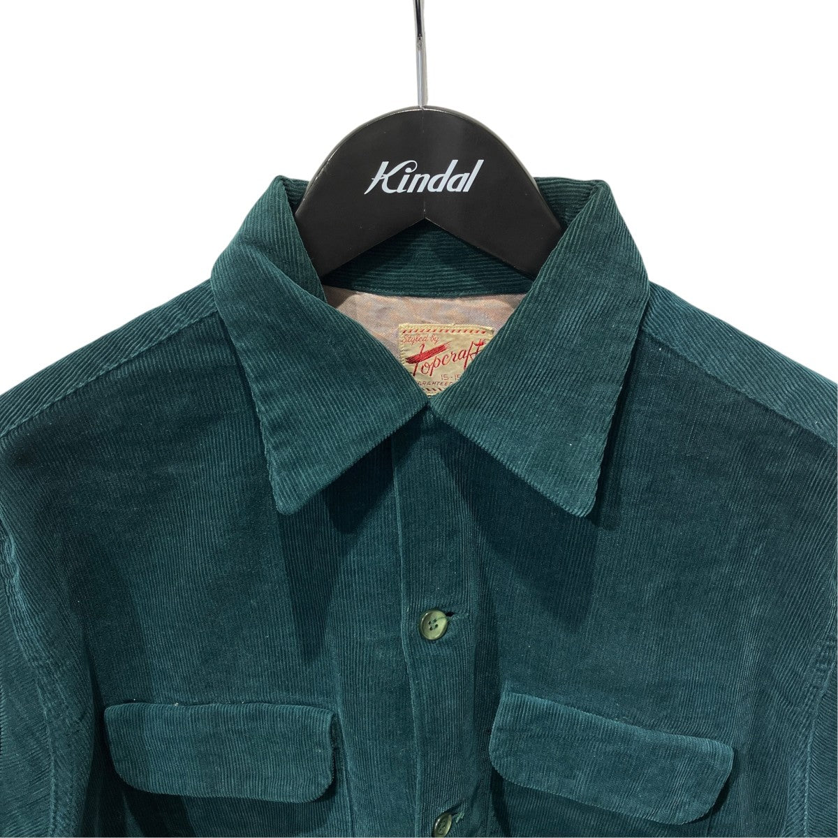 1950s TOPCRAFT DORDURY OPEN COLLAR BOX SHIRTコーデュロイシャツ