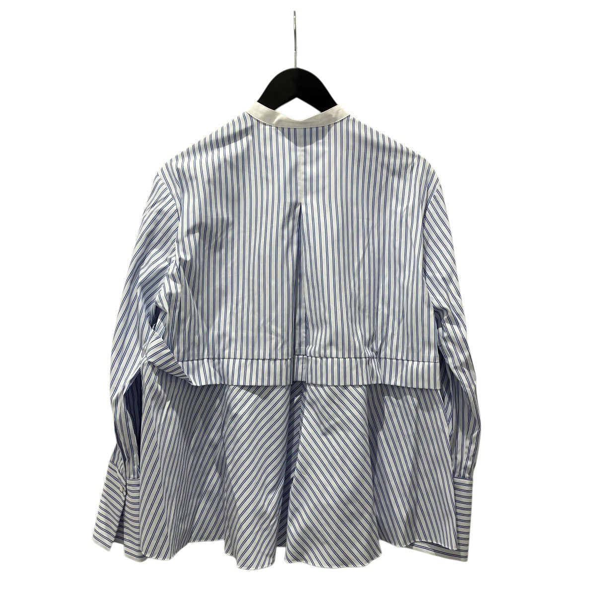 ストライプタックフリルフレアシャツ4251-136