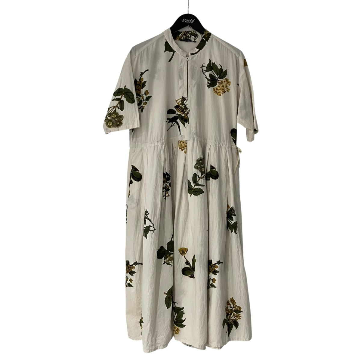 pas de calais SUMMER PLEATS 夏の植物ワンピース4457-0530 古着・中古-1枚目のアイテム画像