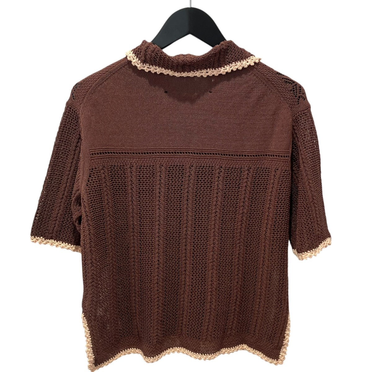 boussole BEAMS別注 ショートスリーブ ニットニットシャツ52S1-050RB 古着・中古-2枚目のアイテム画像