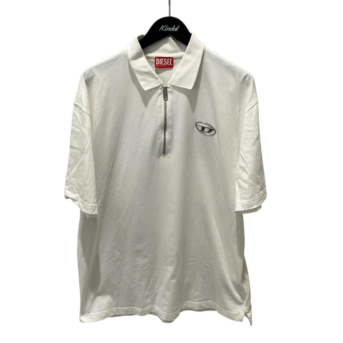 DIESEL ハーフジップ ワンポイント オーバルDロゴハーフジップ半袖シャツA11251 古着・中古-1枚目のアイテム画像