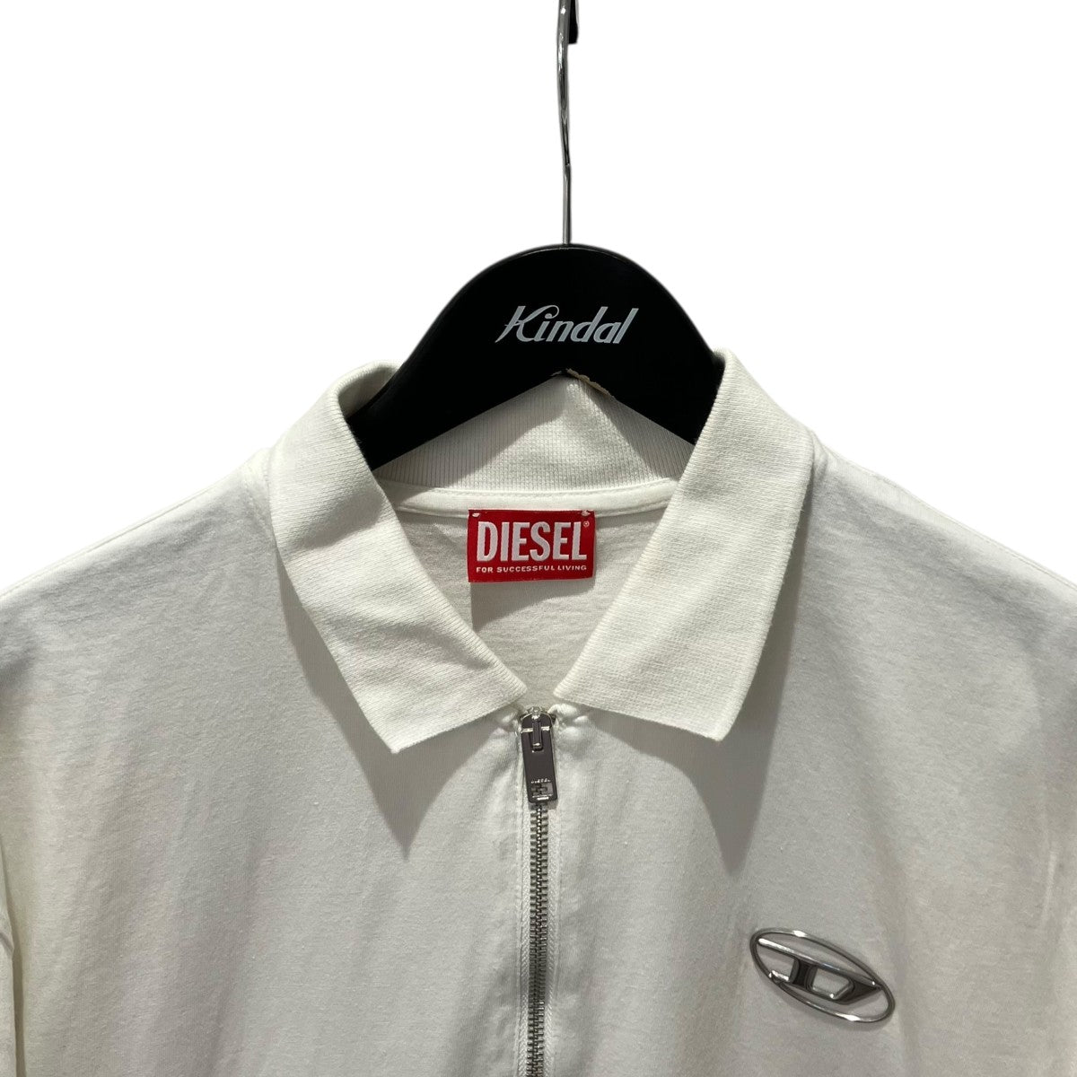 DIESEL ハーフジップ ワンポイント オーバルDロゴハーフジップ半袖シャツA11251 古着・中古-3枚目のアイテム画像