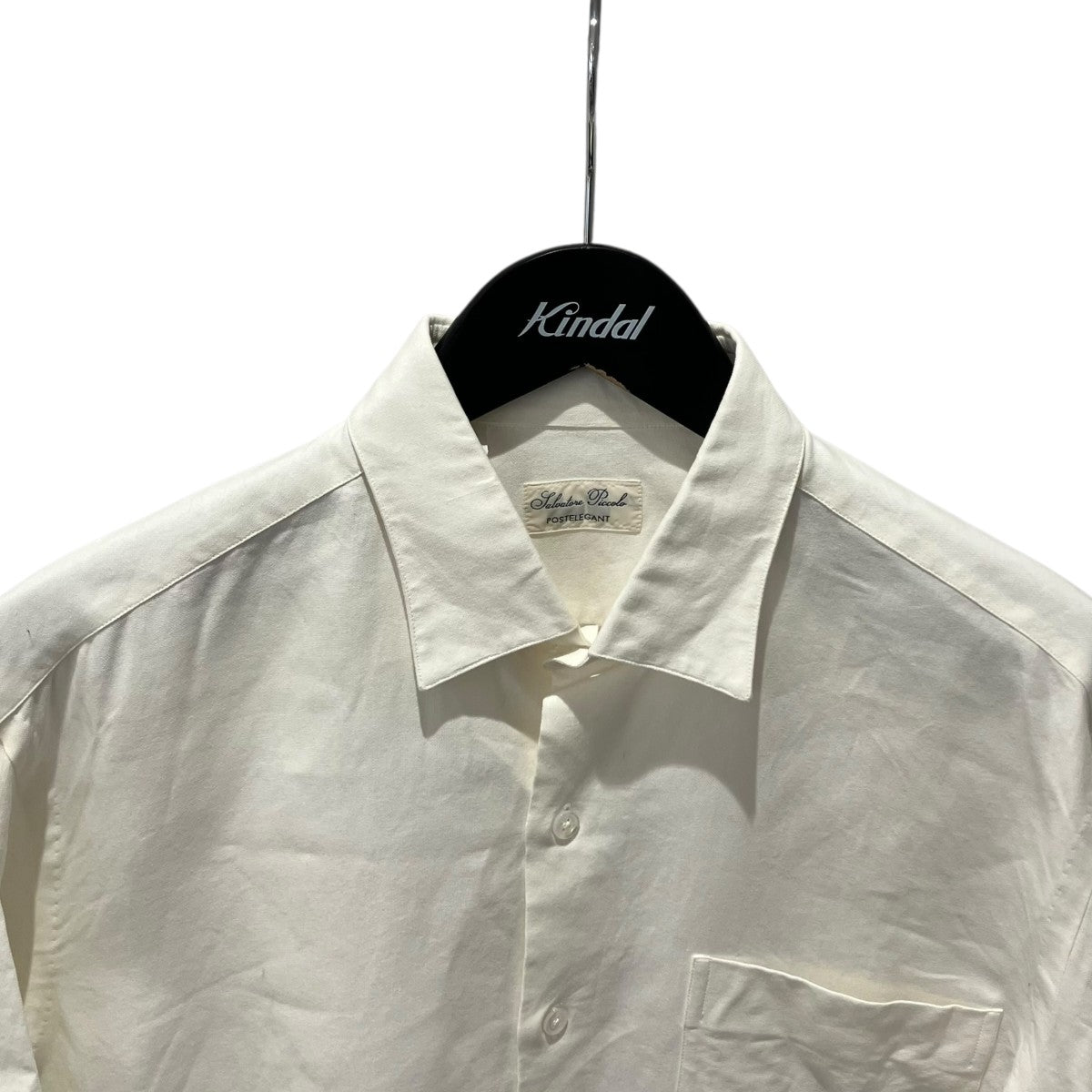 Salvatore Piccolo×POSTELEGANT Regular Collar Front Pocket Shirt長袖シャツ0362 古着・中古-3枚目のアイテム画像