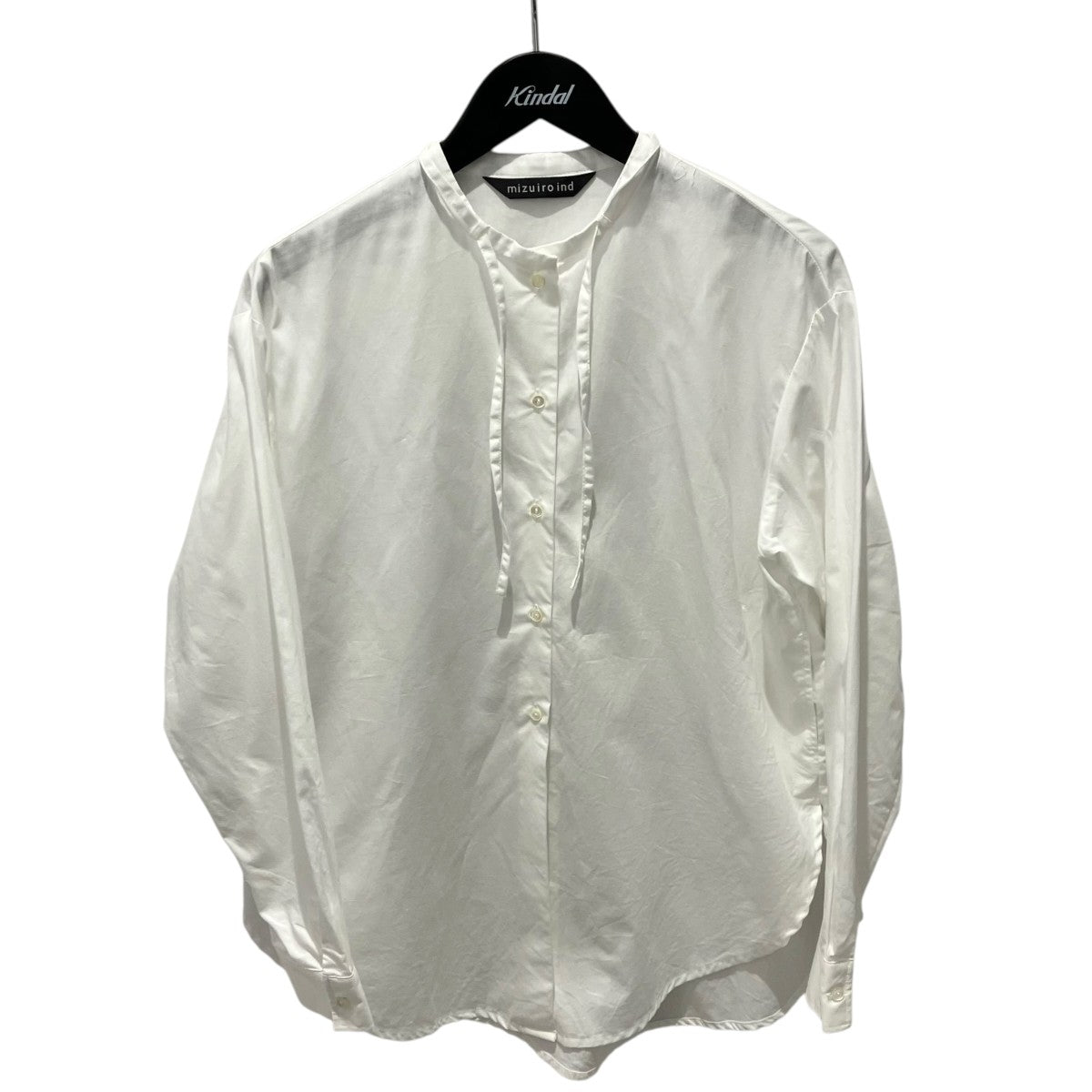 mizuiro-ind 25SSリボンタイロングシャツ長袖シャツ 古着・中古-1枚目のアイテム画像