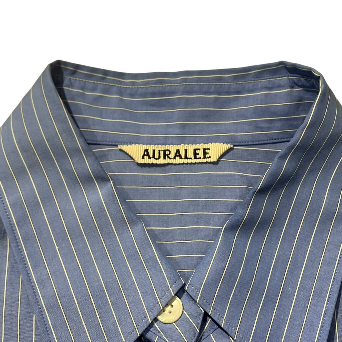 AURALEE 25SSSUVIN HIGH COUNT CLOTH STRIPE HALF SLEEVED SHIRT半袖シャツA25SS02SS 古着・中古-6枚目のアイテム画像