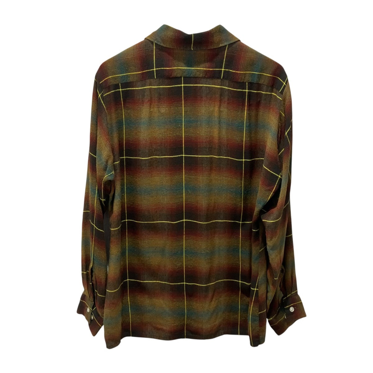 ARROW 60s Shadow Plaid Long Sleeve Rayon Shirt L長袖シャツ7485CA8 古着・中古-2枚目のアイテム画像