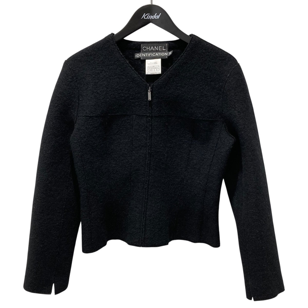 CHANEL IDENTFICATION VINTAGE ノーカラージップジャケットジップジャケットP13958V08014 古着・中古-1枚目のアイテム画像