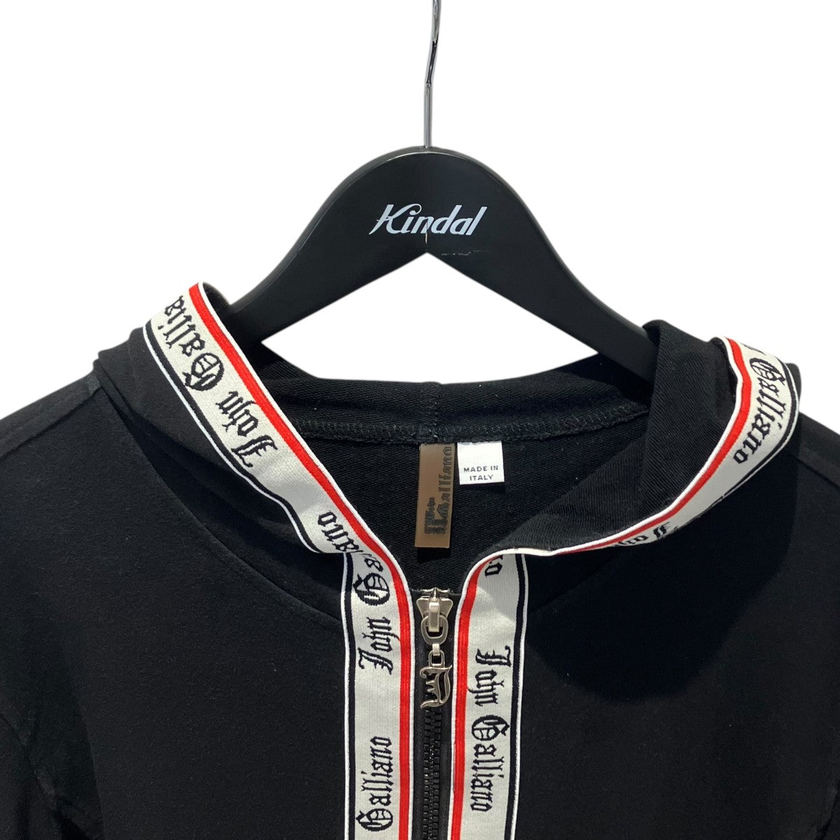 JOHN GALLIANO(ジョンガリアーノ) ジップパーカー ブラック サイズ XL