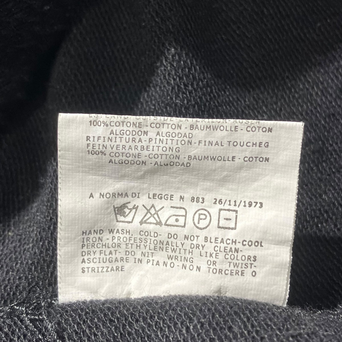 JOHN GALLIANO(ジョンガリアーノ) ジップパーカー ブラック サイズ XL