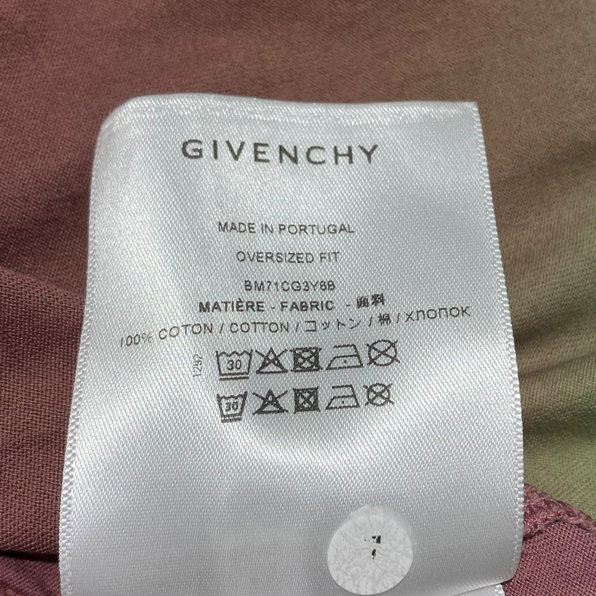 GIVENCHY OVERSIZE FIT タイダイ刺繍TTシャツBM71CG3YBB 古着・中古-6枚目のアイテム画像