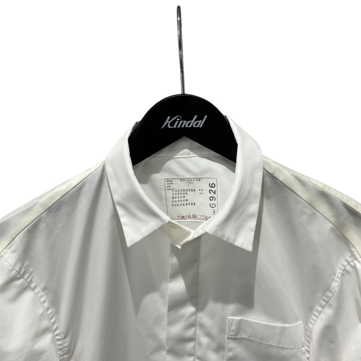 sacai(サカイ) cotton poplin x nylon twill shirt半袖シャツ23-06926