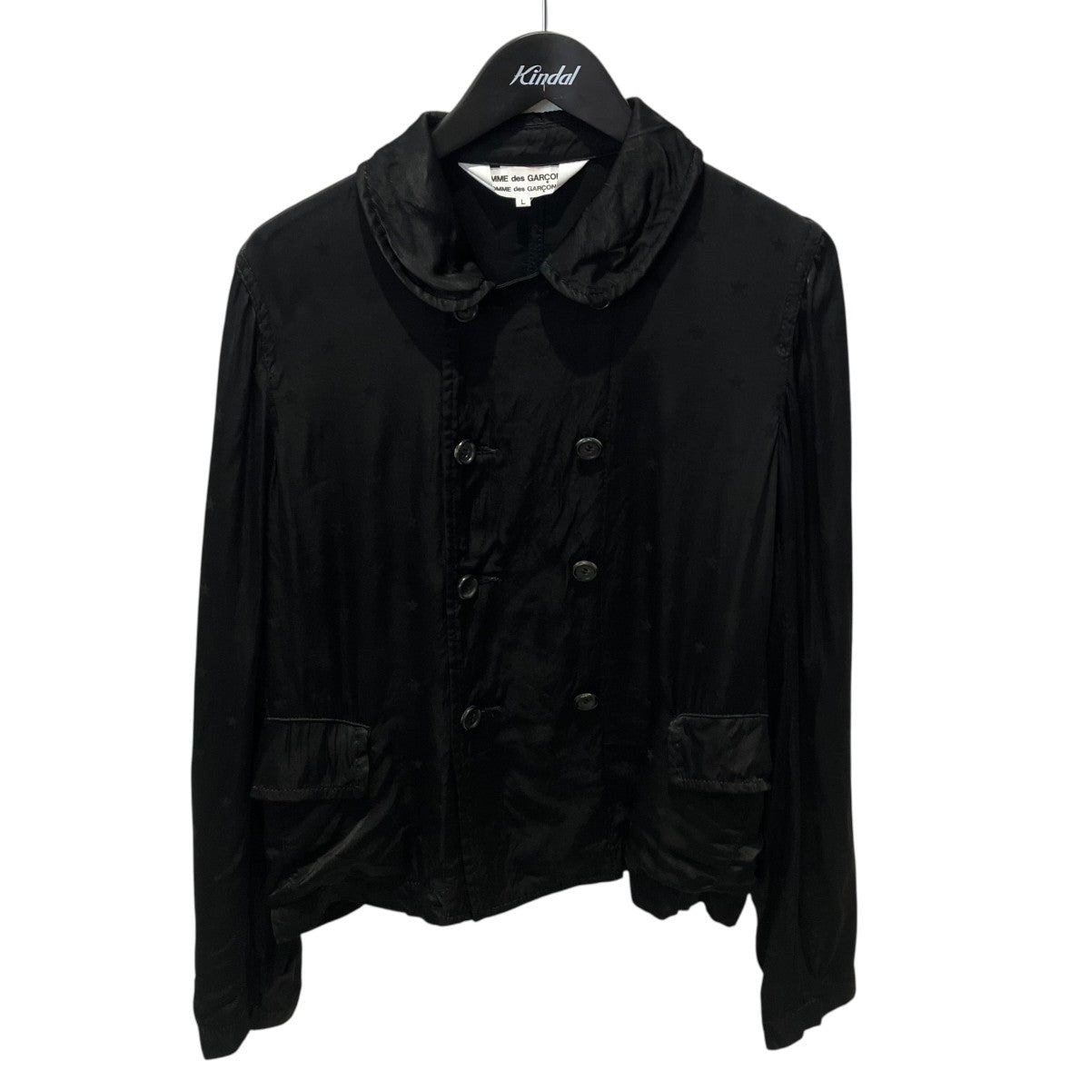 スタージャガードレーヨン丸襟ダブルジャケットジャケットRO-J034