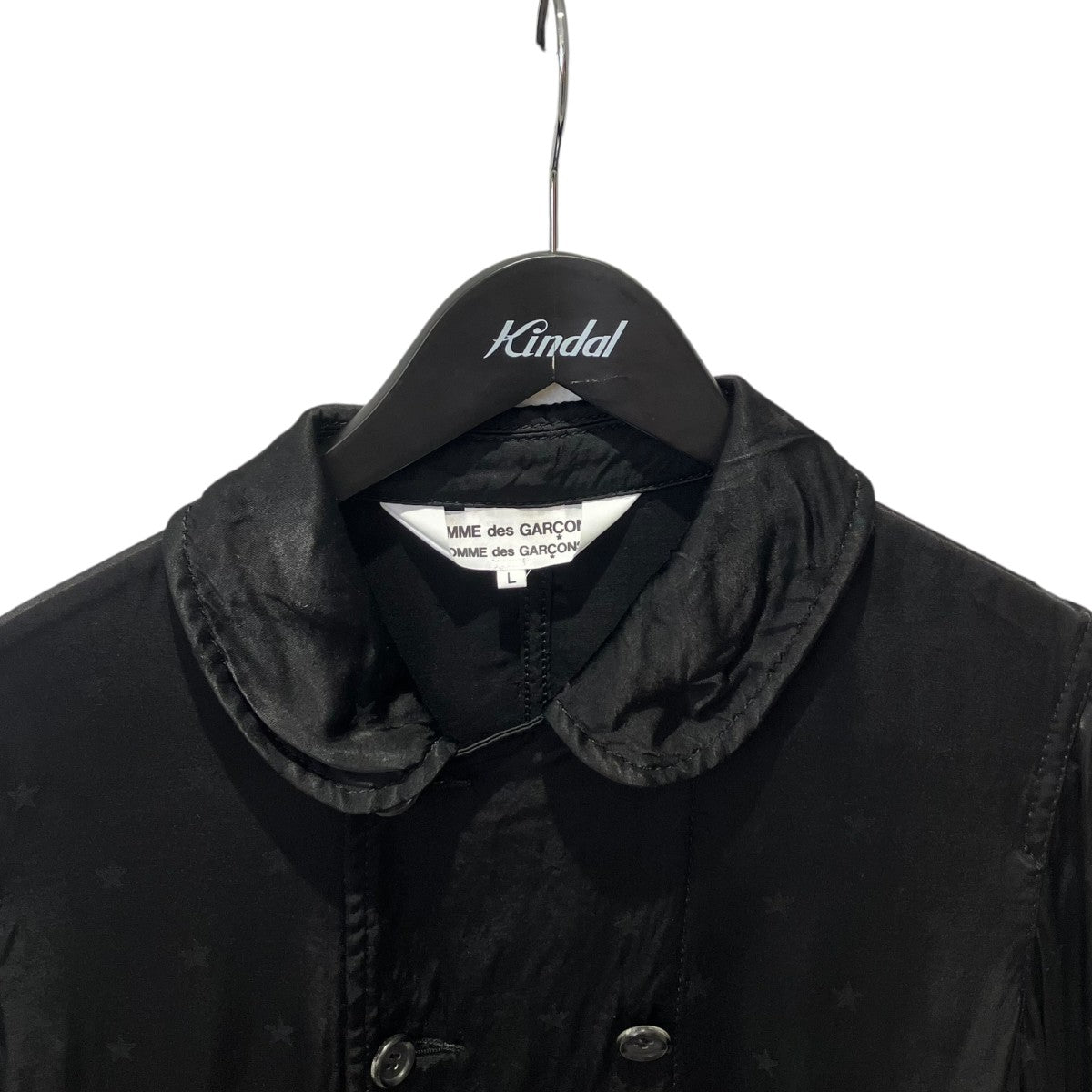 COMME des GARCONS COMME des GARCONS スタージャガードレーヨン丸襟ダブルジャケットジャケットRO-J034 古着・中古-3枚目のアイテム画像