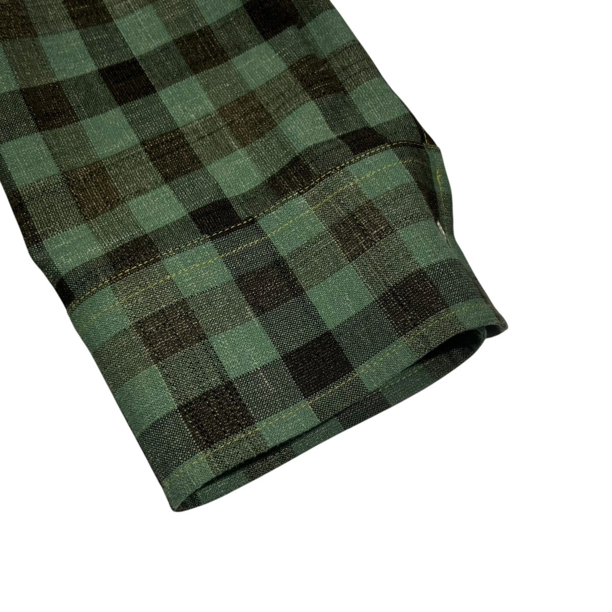 25AWWOOL SILK LINEN CHECK SHIRTチェックシャツJ22DL0338