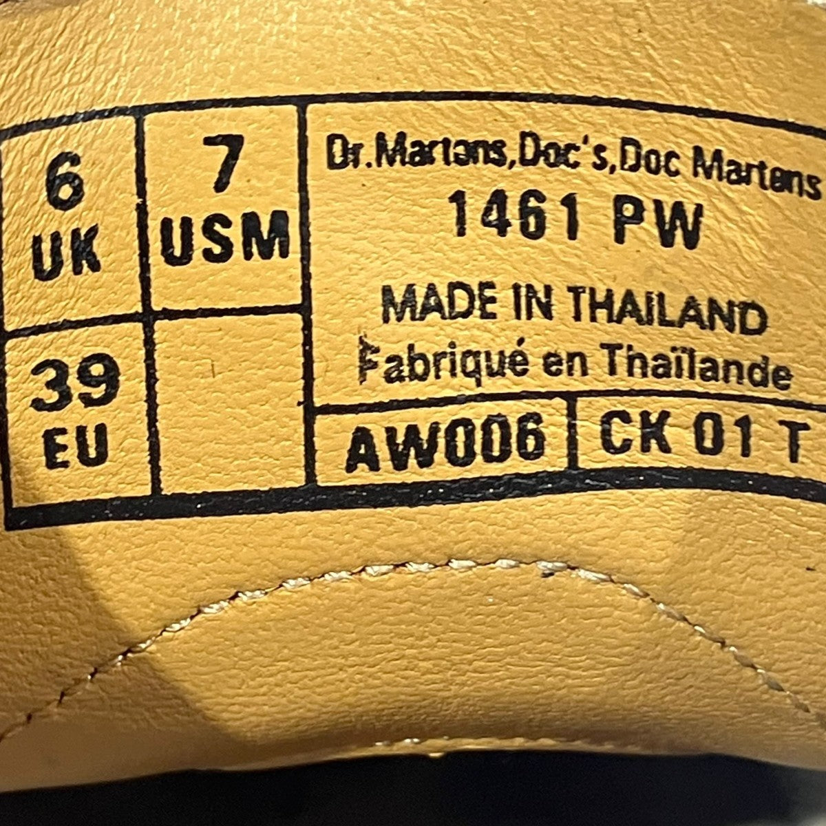 Dr．Martens 1461 PWレザーシューズ 古着・中古-7枚目のアイテム画像