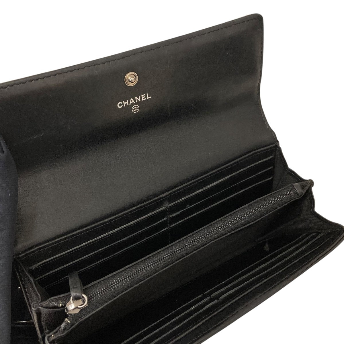 CHANEL(シャネル) ボーイシャネル ロングフラップ ラムスキン長財布