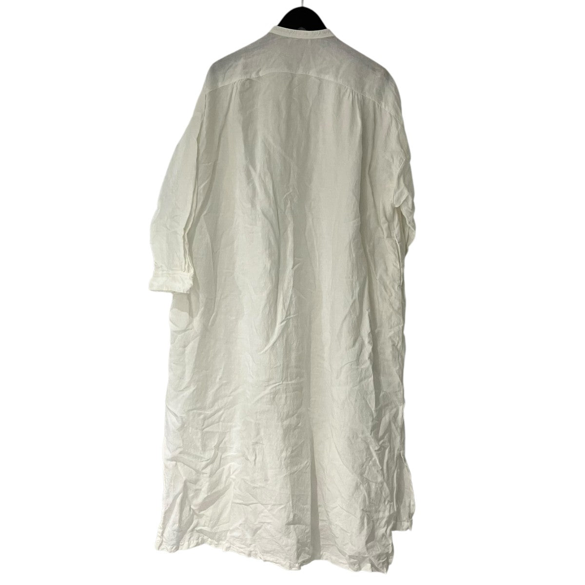 nest Robe リネン近江晒バンドカラーシャツワンピースシャツワンピース01231-1318 古着・中古-2枚目のアイテム画像