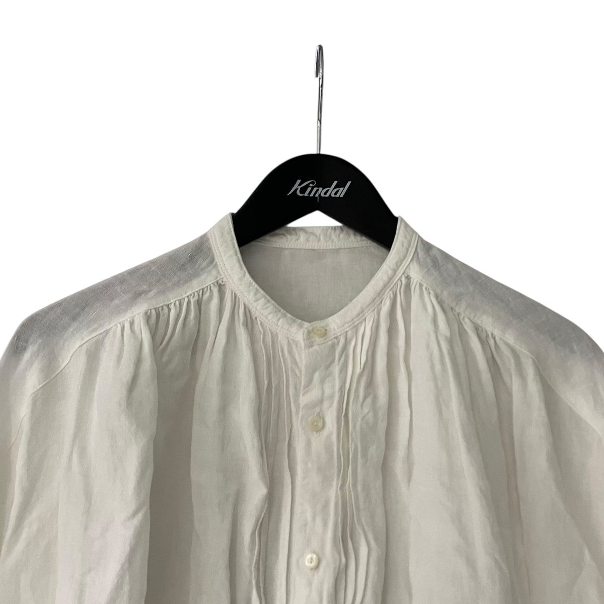 nest Robe リネン近江晒バンドカラーシャツワンピースシャツワンピース01231-1318 古着・中古-3枚目のアイテム画像