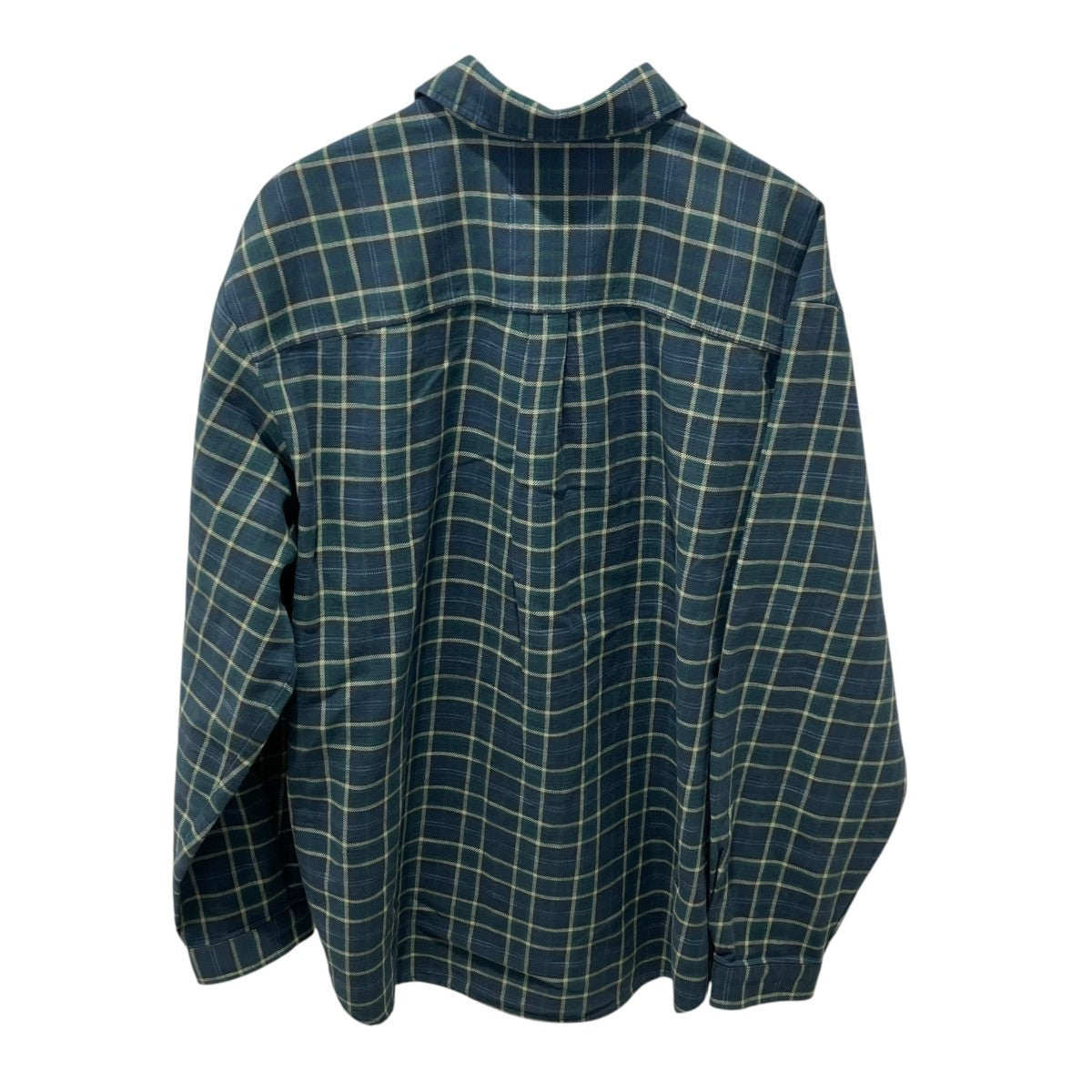 ERL UNISEX BLUE PLAID SHIRT WOVEN長袖シャツerl11b004-1 古着・中古-2枚目のアイテム画像