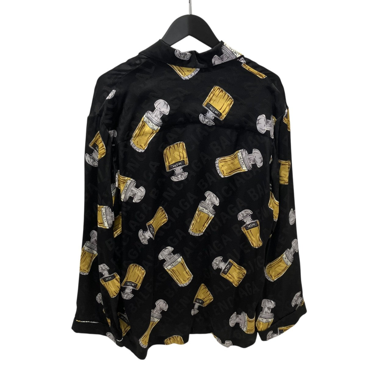 BALENCIAGA 香水柄 シルクパイピングシャツシャツ602450 古着・中古-2枚目のアイテム画像