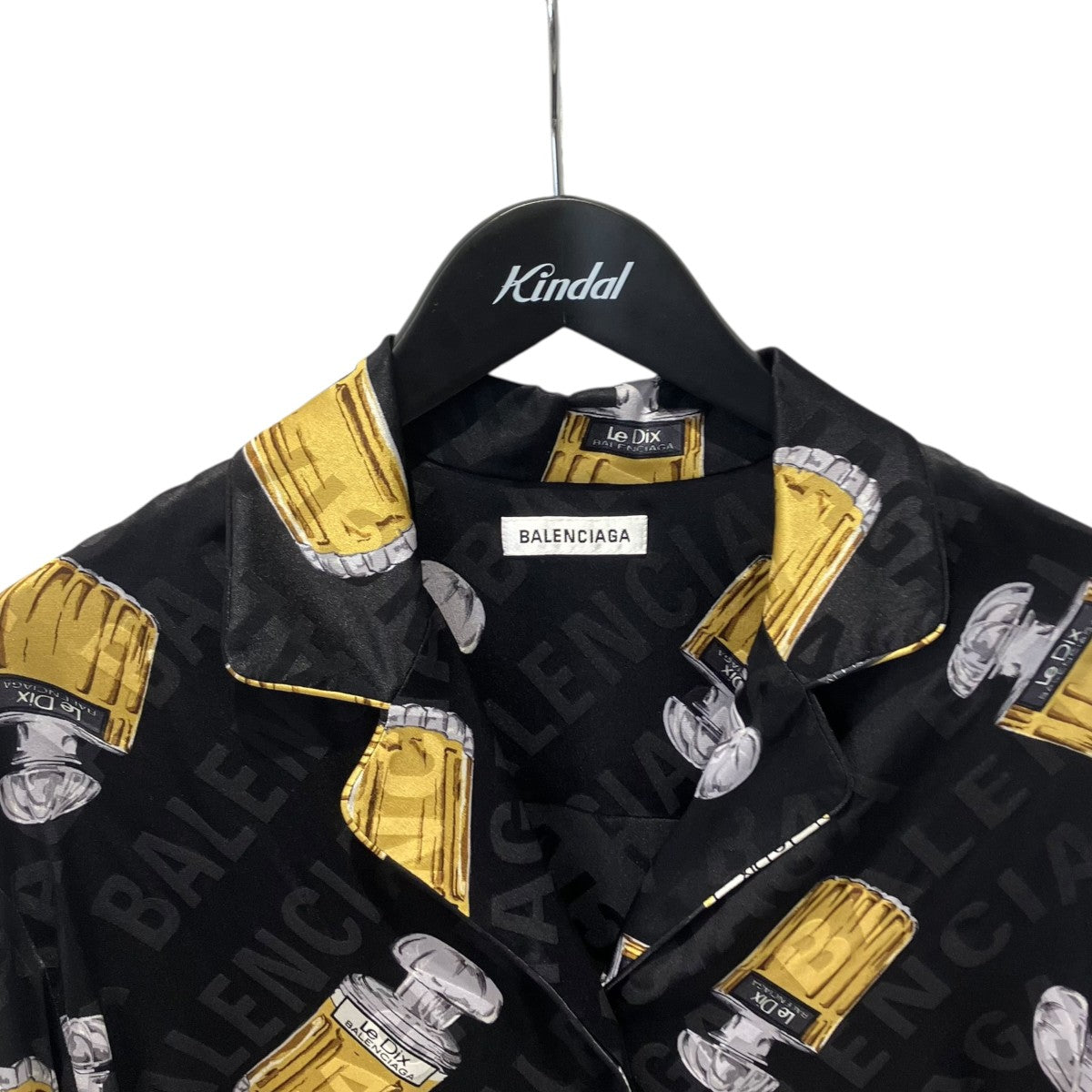 BALENCIAGA 香水柄 シルクパイピングシャツシャツ602450 古着・中古-3枚目のアイテム画像