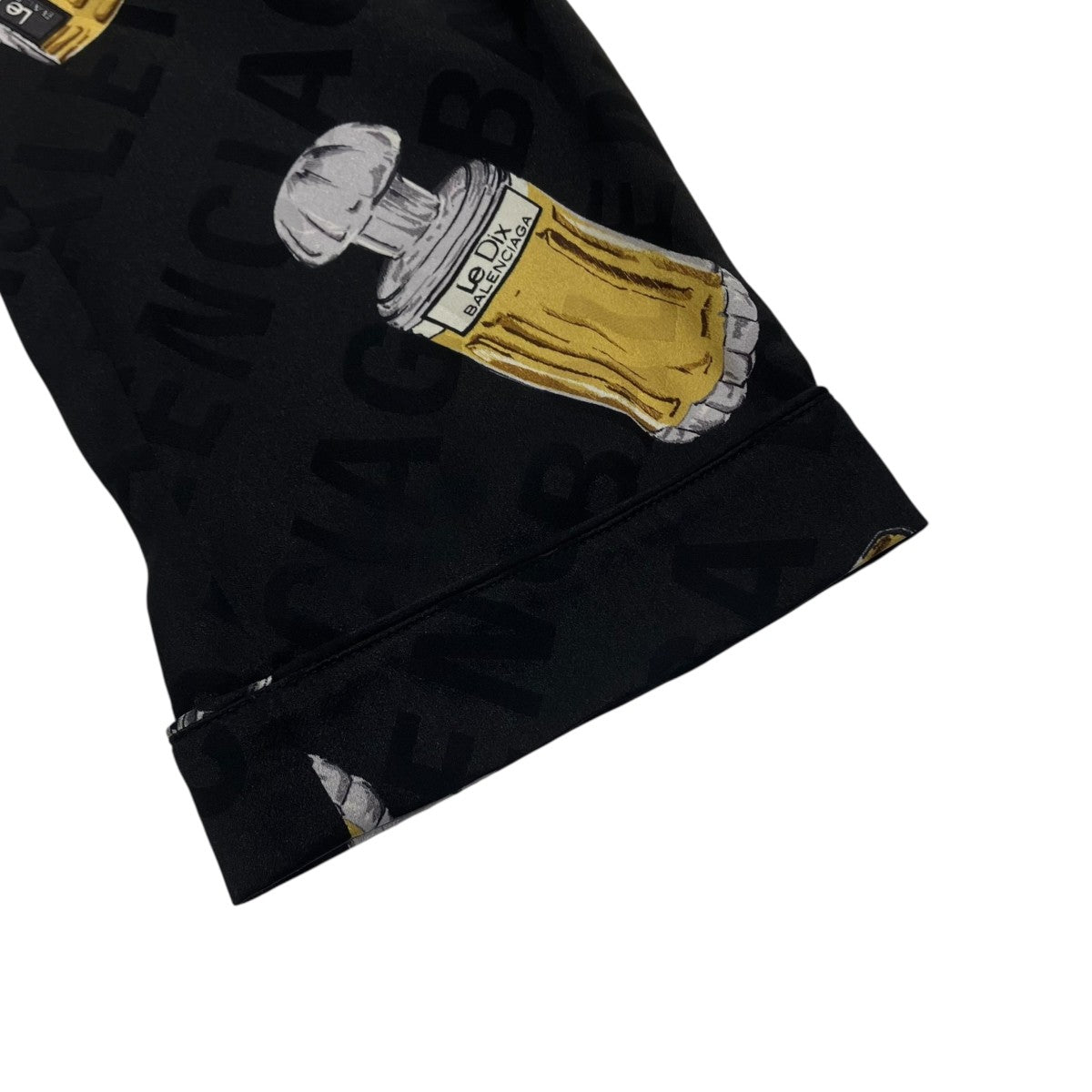 BALENCIAGA 香水柄 シルクパイピングシャツシャツ602450 古着・中古-4枚目のアイテム画像