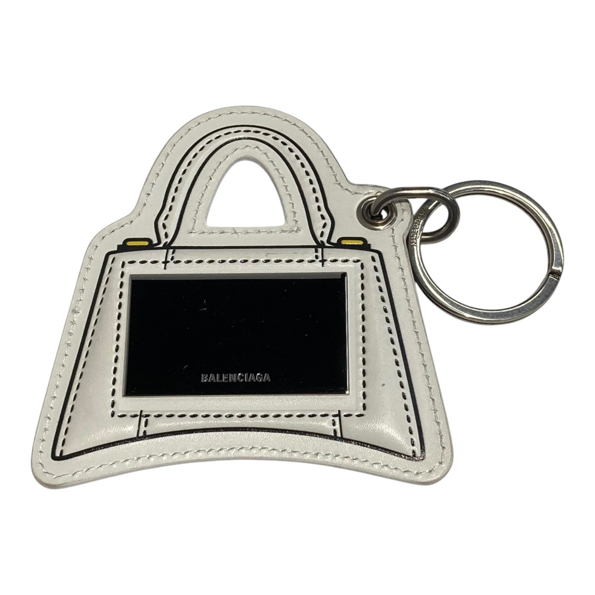 BALENCIAGA HOURGLASS MIRROR LOGO KEYCHAINチャーム 古着・中古-2枚目のアイテム画像