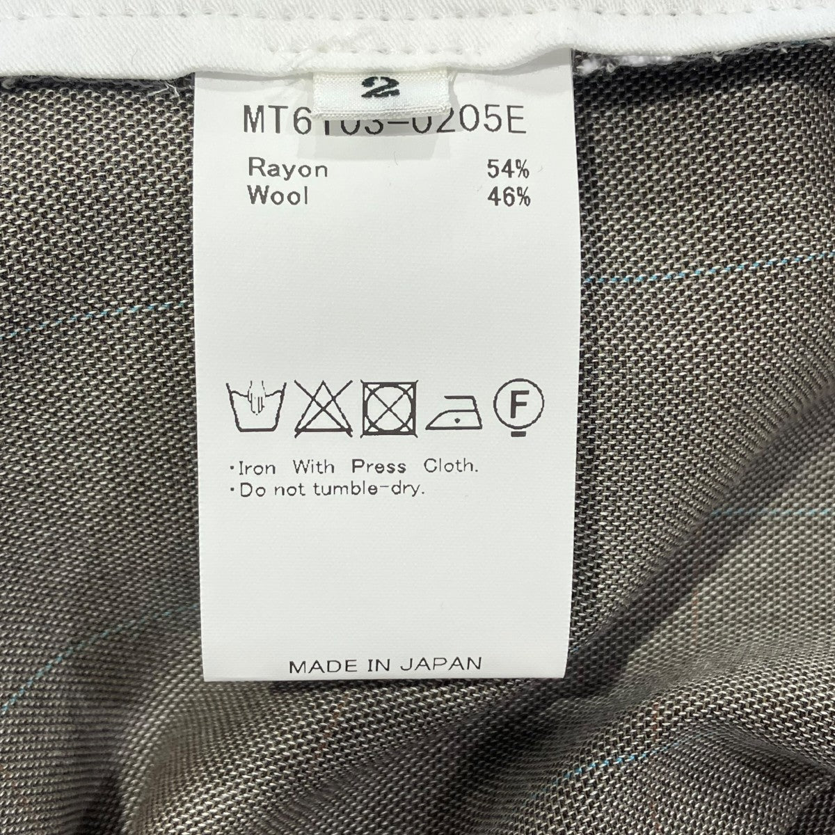 MAATEE＆SONS JEFFERLY シャークスキンPANEスラックスMT6103-0205E 古着・中古-6枚目のアイテム画像
