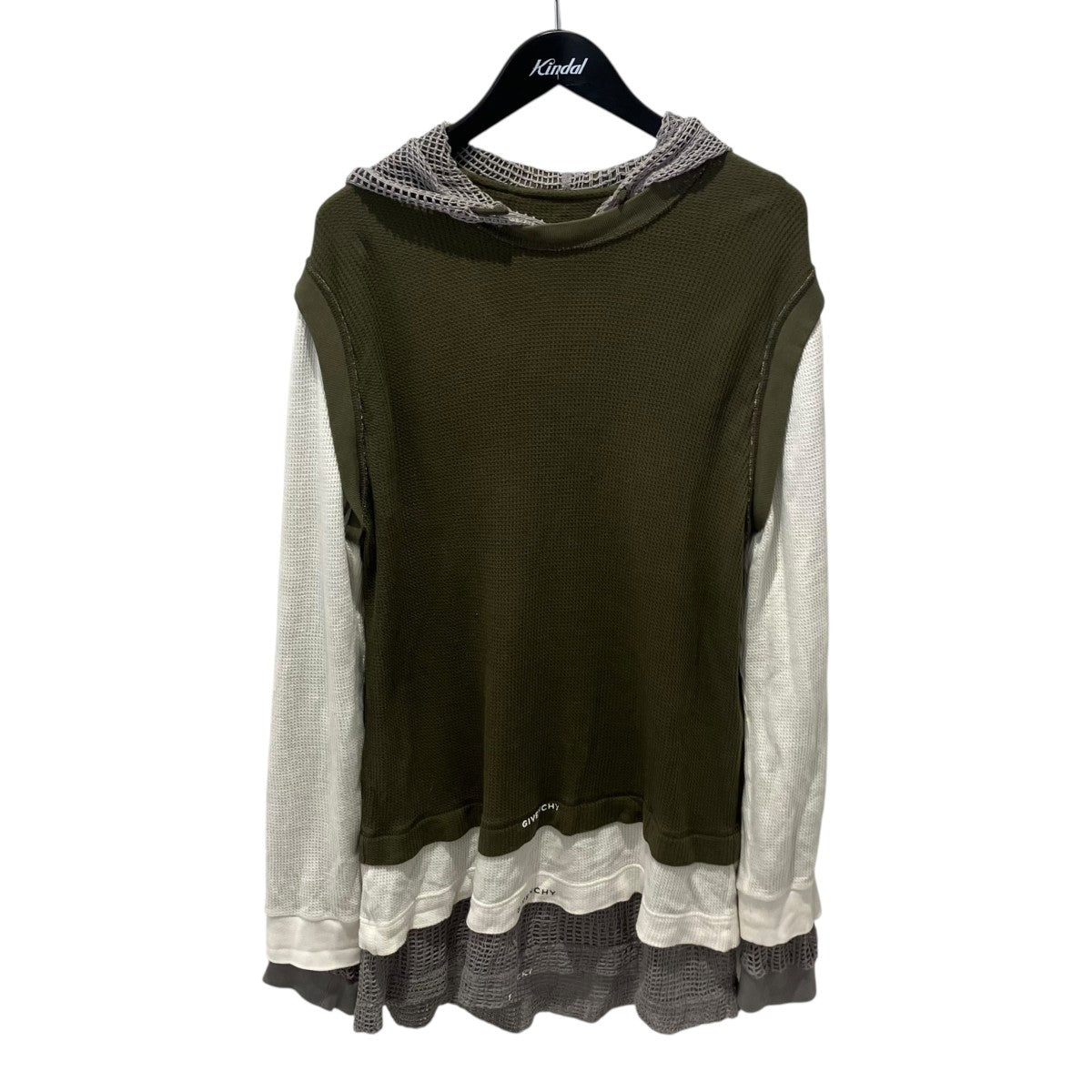 GIVENCHY Overlapped Hooded T-Shirt Multicolor長袖カットソーBM71K93YGS 古着・中古-1枚目のアイテム画像