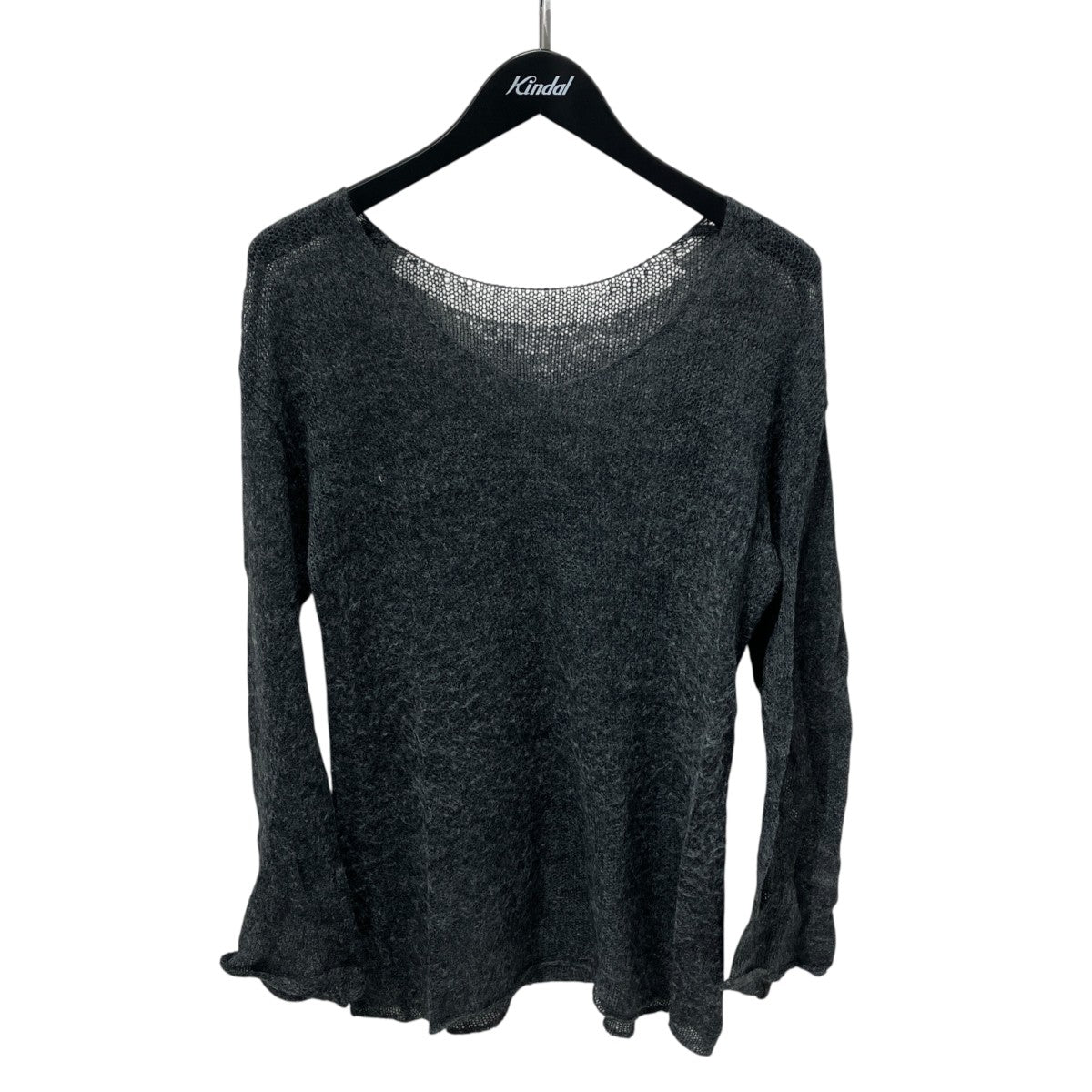 Sheer mohair V topモヘアニットEEM-43020-B