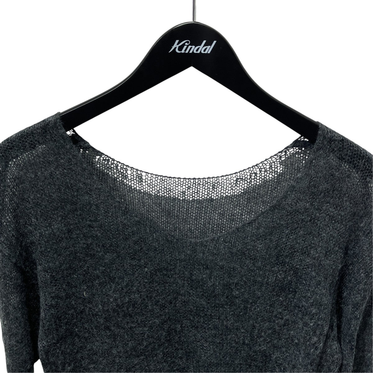 Sheer mohair V topモヘアニットEEM-43020-B