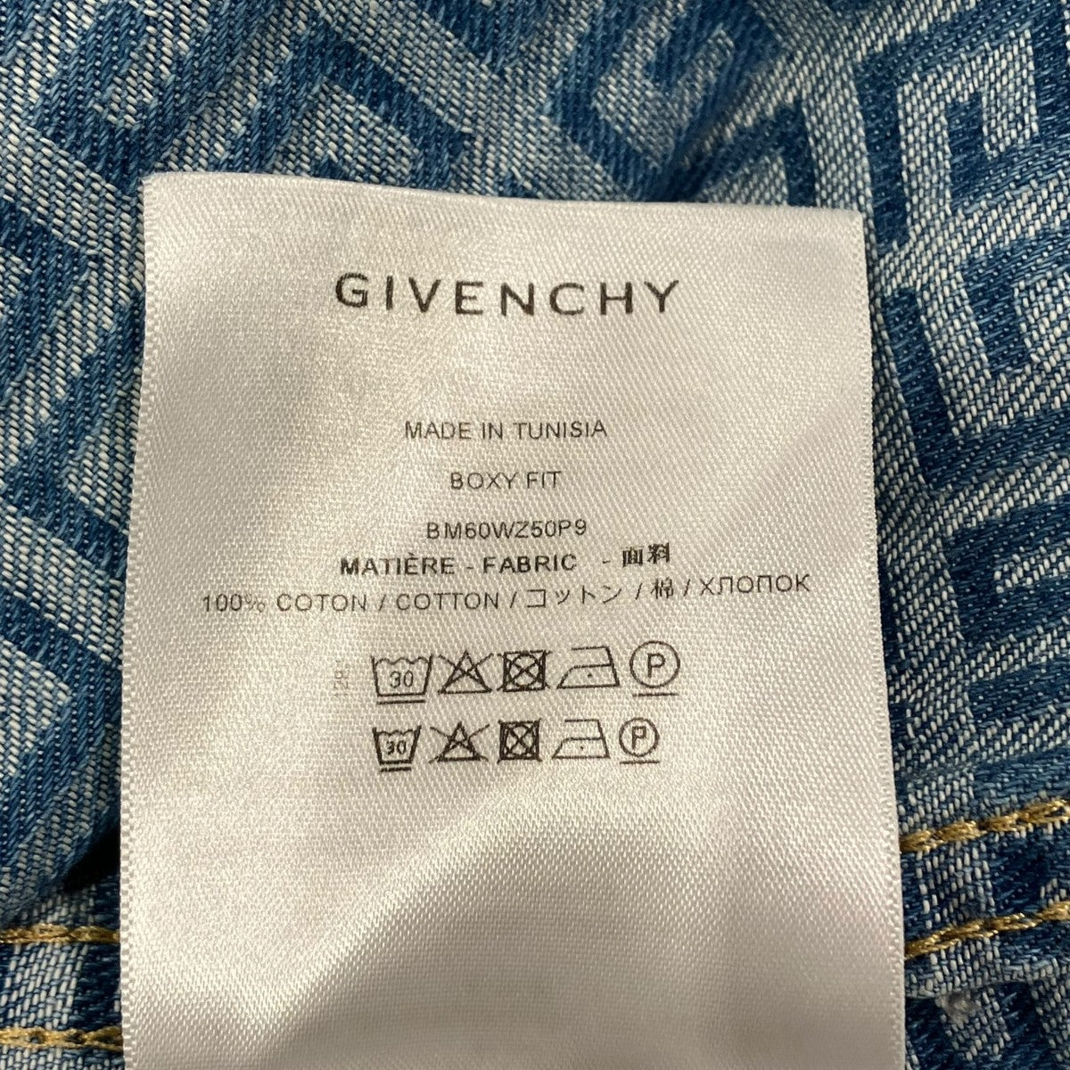 GIVENCHY 半袖デニムシャツBM60WZ50P9 古着・中古-6枚目のアイテム画像
