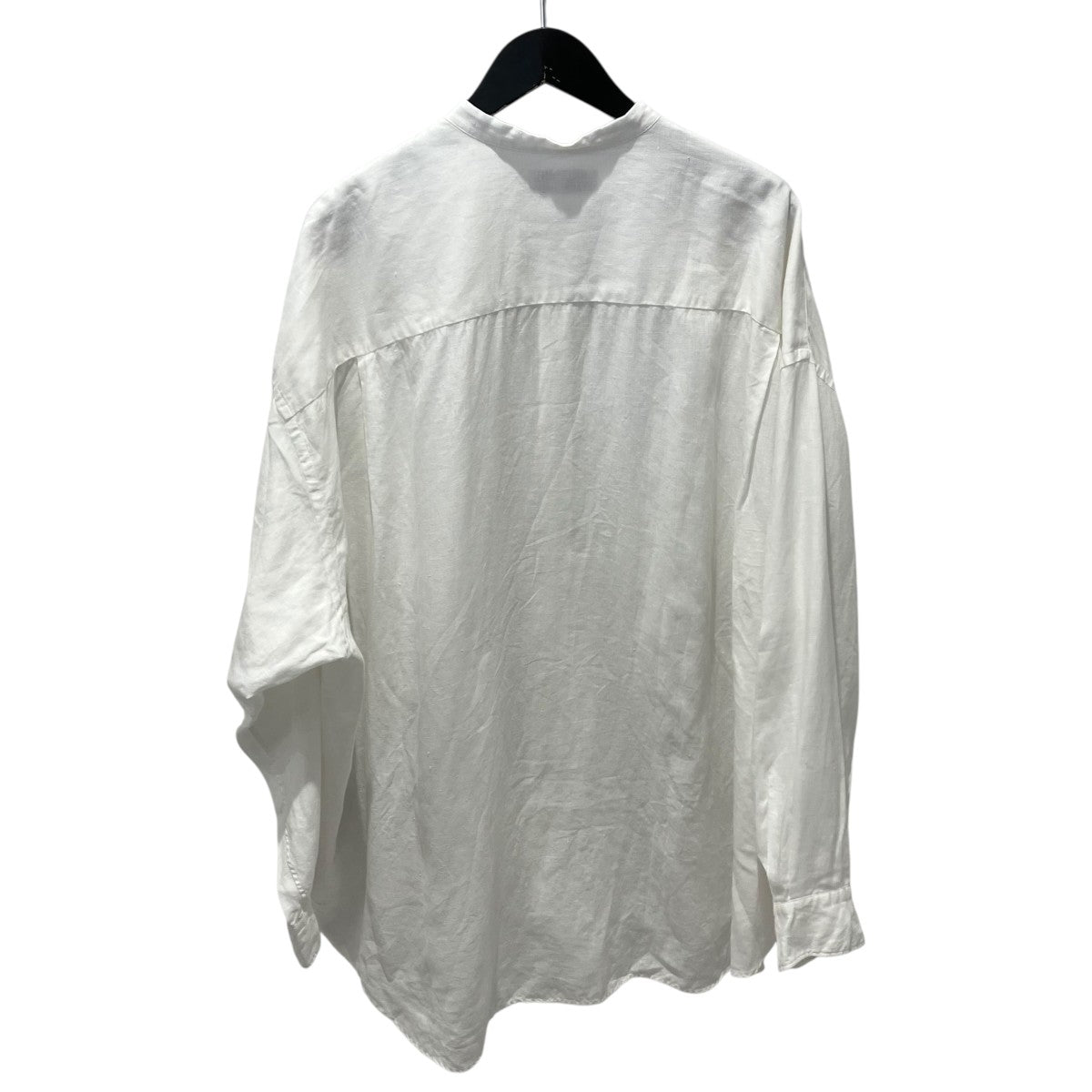 Graphpaper 長袖シャツGM222-50008 Linen L/S Oversized Band Collar Shirt 古着・中古-2枚目のアイテム画像
