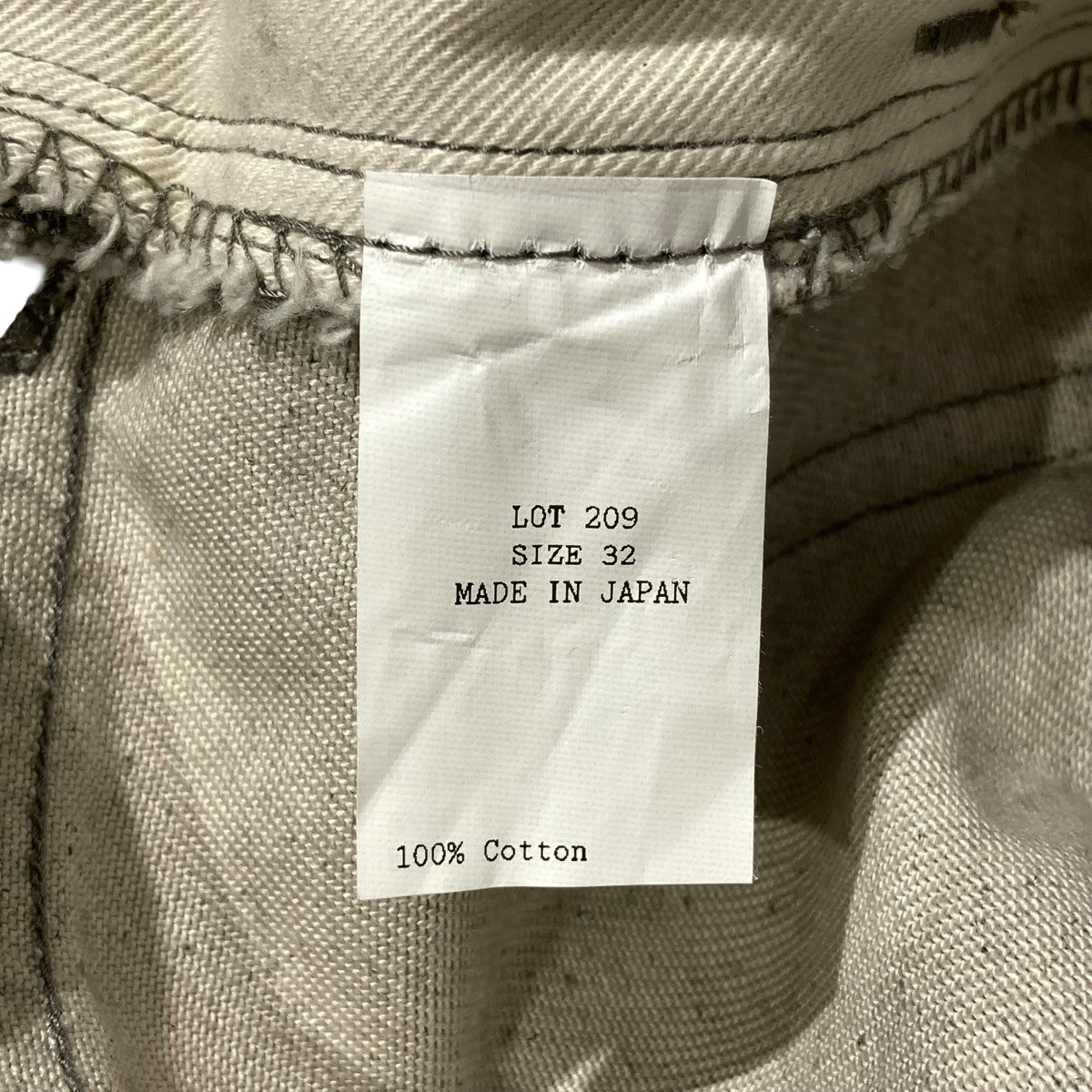 T．T 25AWBUCKLE-BACKED TROUSERS HAND DRAWN SUMIデニムパンツLot.209 古着・中古-6枚目のアイテム画像