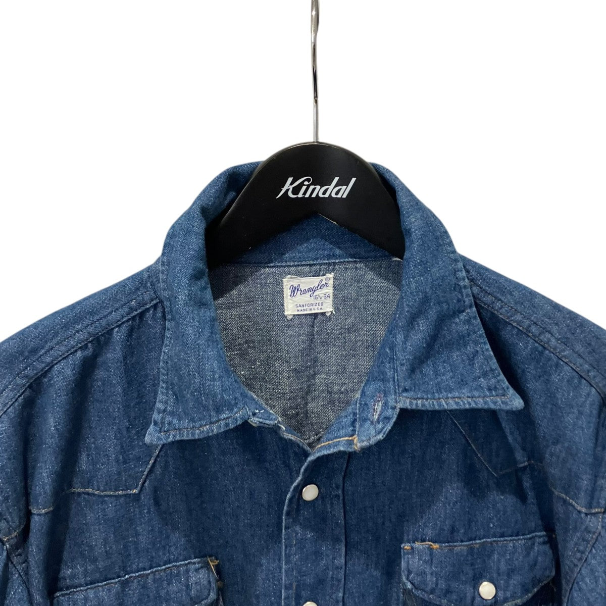 Wrangler(ラングラー) 60s-70s 白タグ デニムウエスタンシャツデニム
