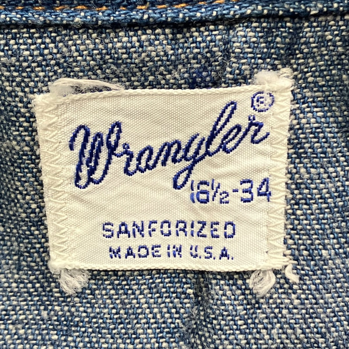 Wrangler(ラングラー) 60s-70s 白タグ デニムウエスタンシャツデニム