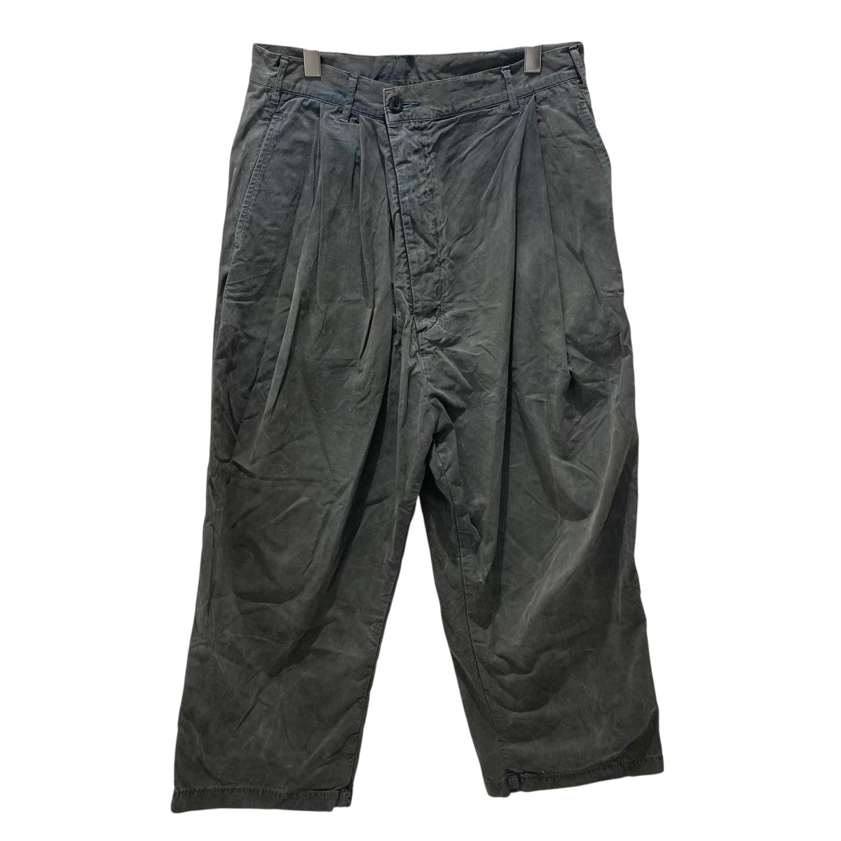 美品　outil パンツ OUTIL(ウティ) 染ワイドタックパンツタックパンツ グレー サイズ 2