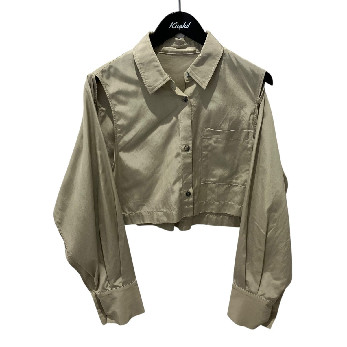 LE CIEL BLEU 24SSSlit Sleeves Cropped Shirt長袖シャツ26S63203 古着・中古-1枚目のアイテム画像