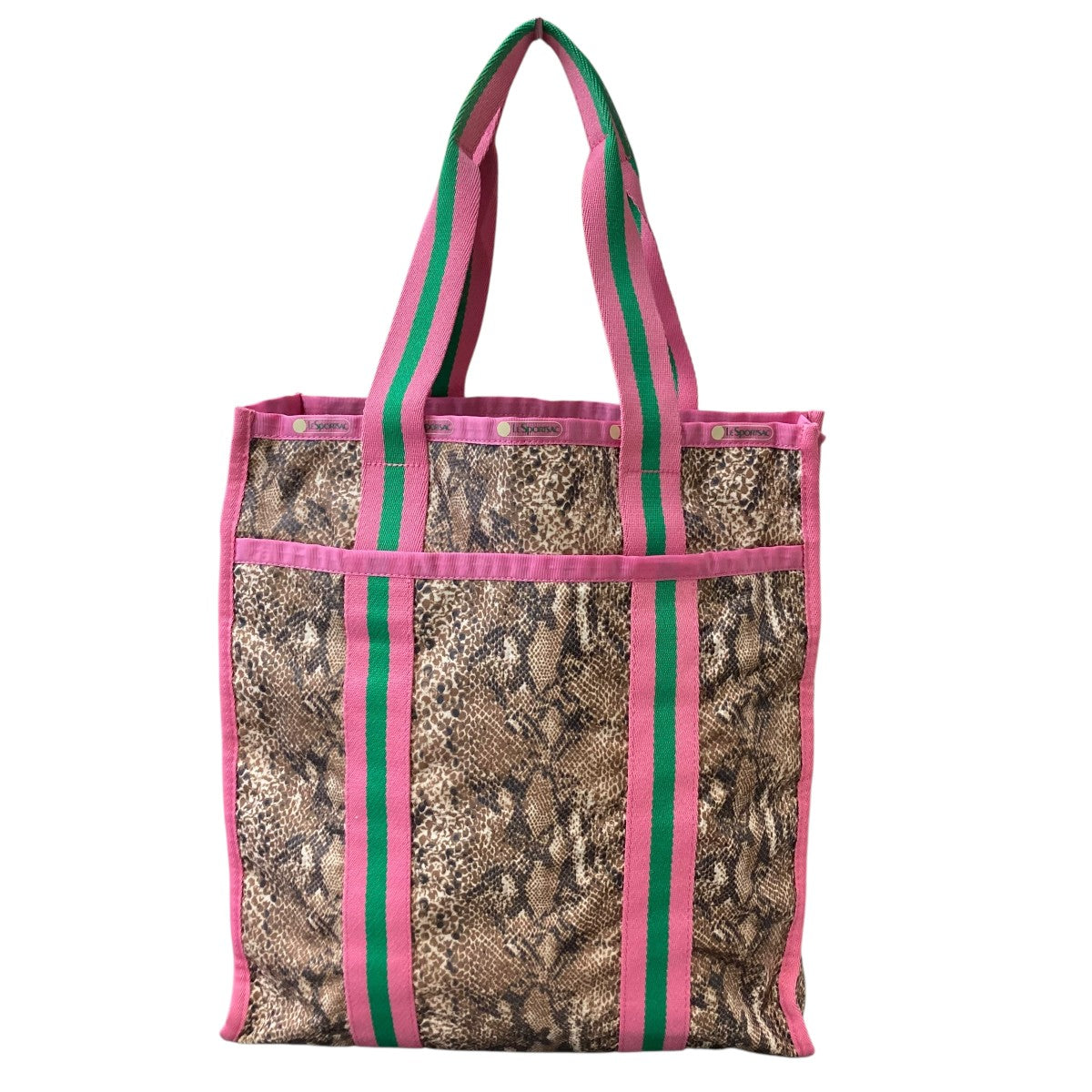 LeSportsac×MUVEIL 22SSLG WEB Book Toteパイソントートバッグ 古着・中古-1枚目のアイテム画像