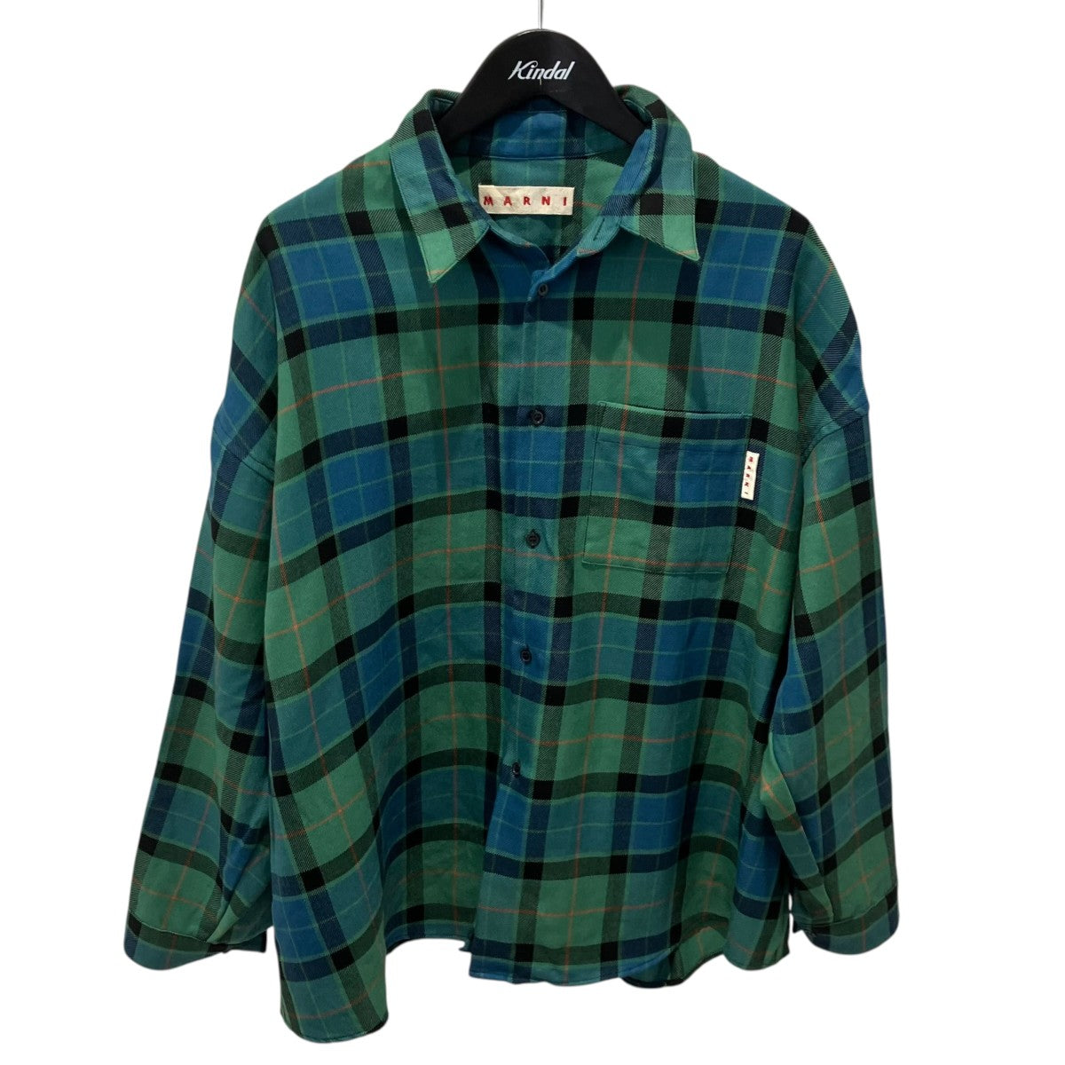 MARNI 22AWウールトロピカルチェックシャツチェックシャツCUMU0061A1 古着・中古-1枚目のアイテム画像