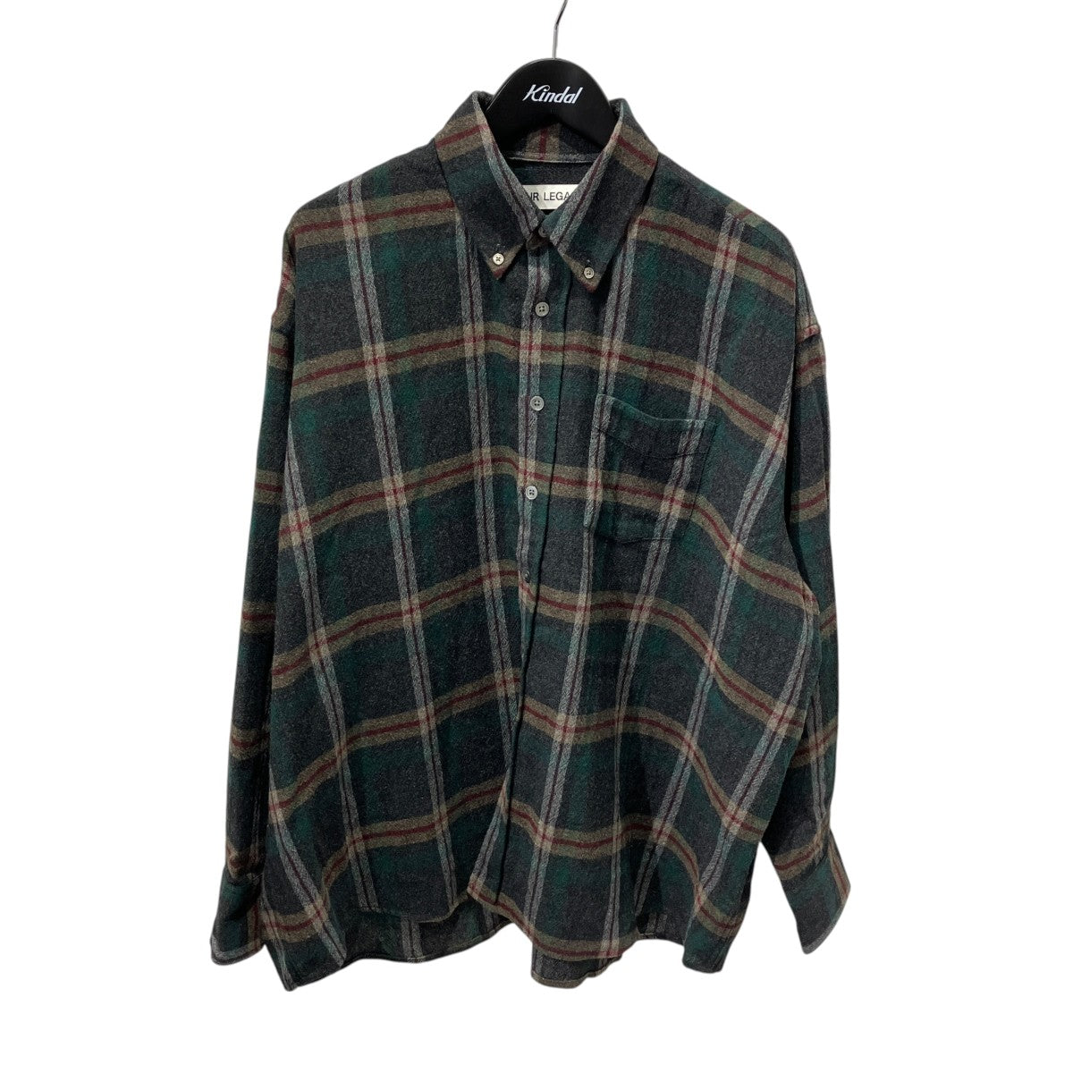 BORROWED BD SHIRTチェックシャツM4222BBG