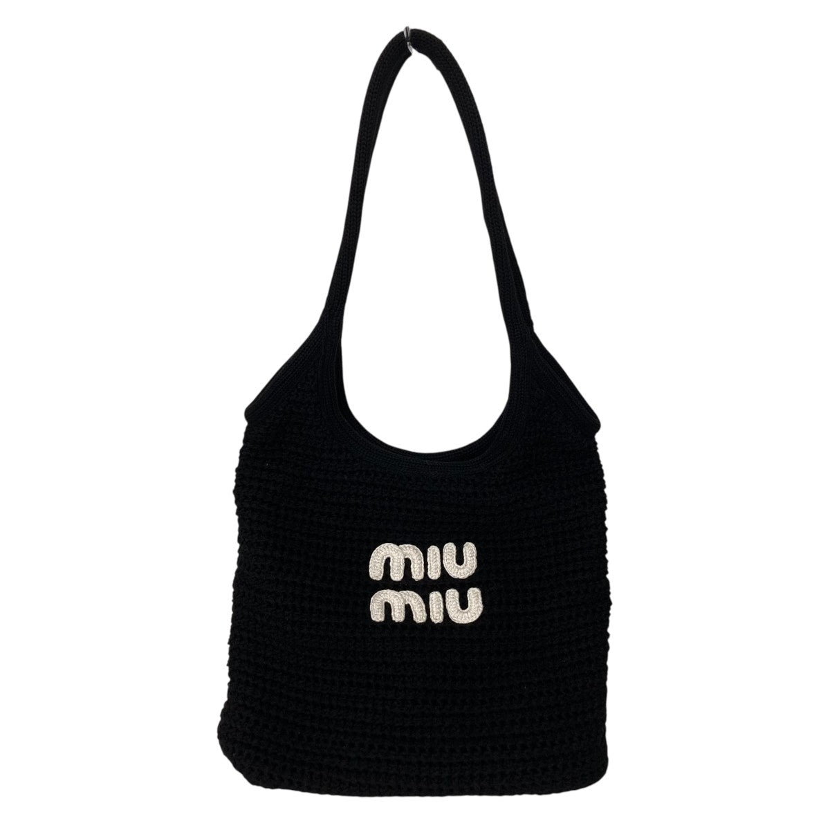 MIU MIU アイビー ラフィアエフェクトウーブン トートバッグ5BG231