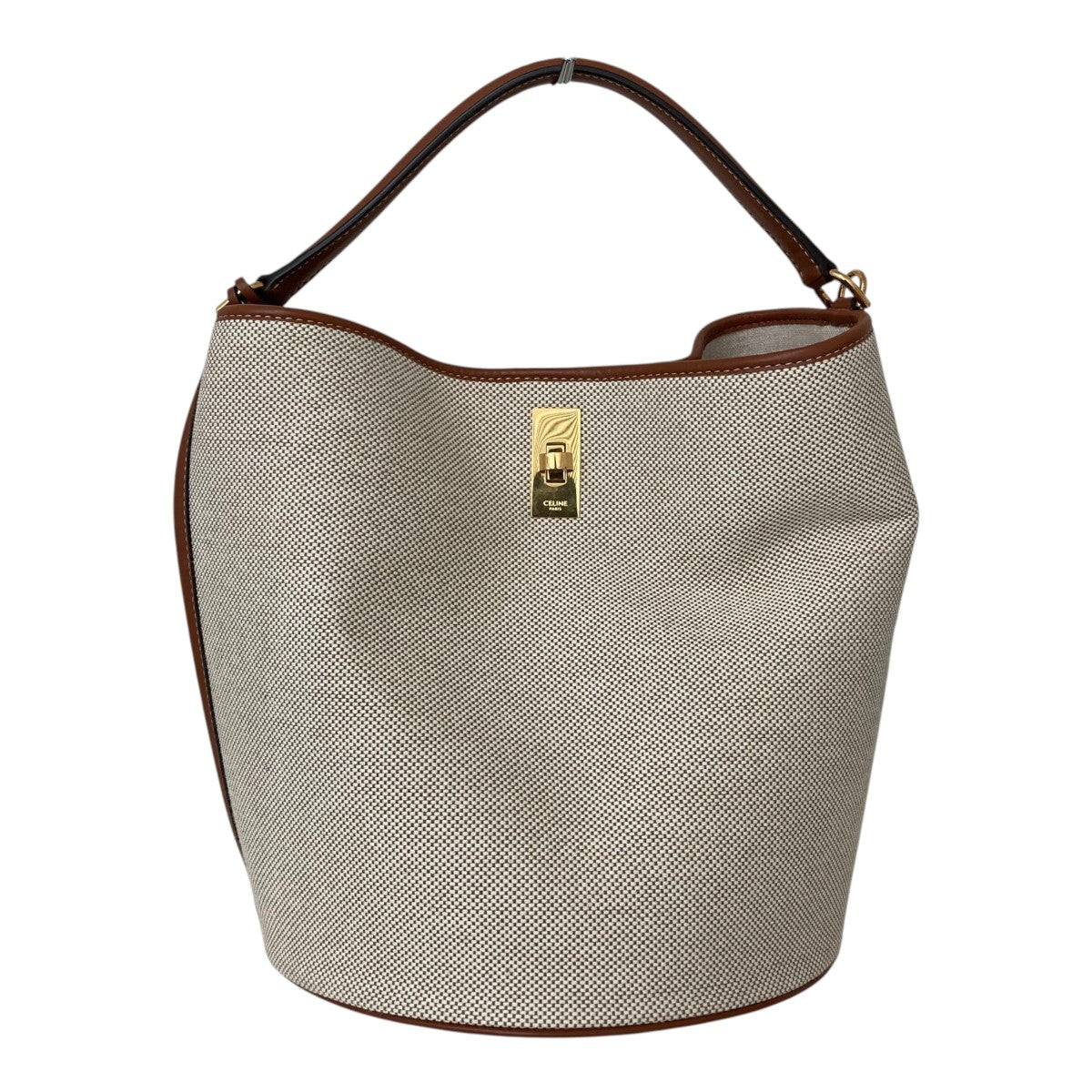 CELINE 16 バケットバッグ テキスタイル＆カーフスキンショルダーバッグ 古着・中古-1枚目のアイテム画像