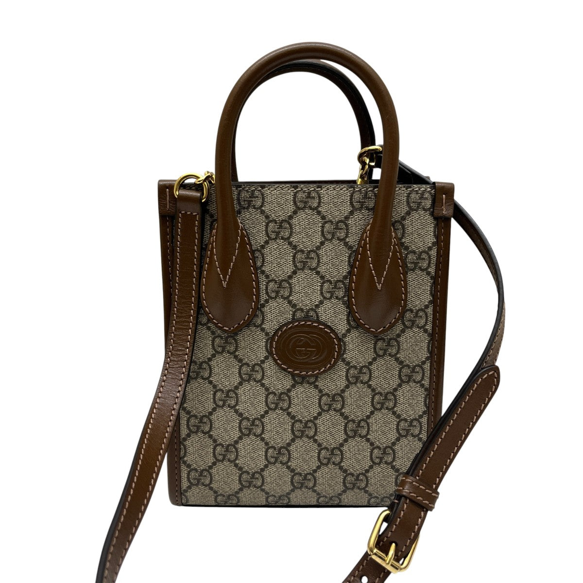 GUCCI インターロッキングGミニトートGGスプリームトートバッグ671623 古着・中古-4枚目のアイテム画像