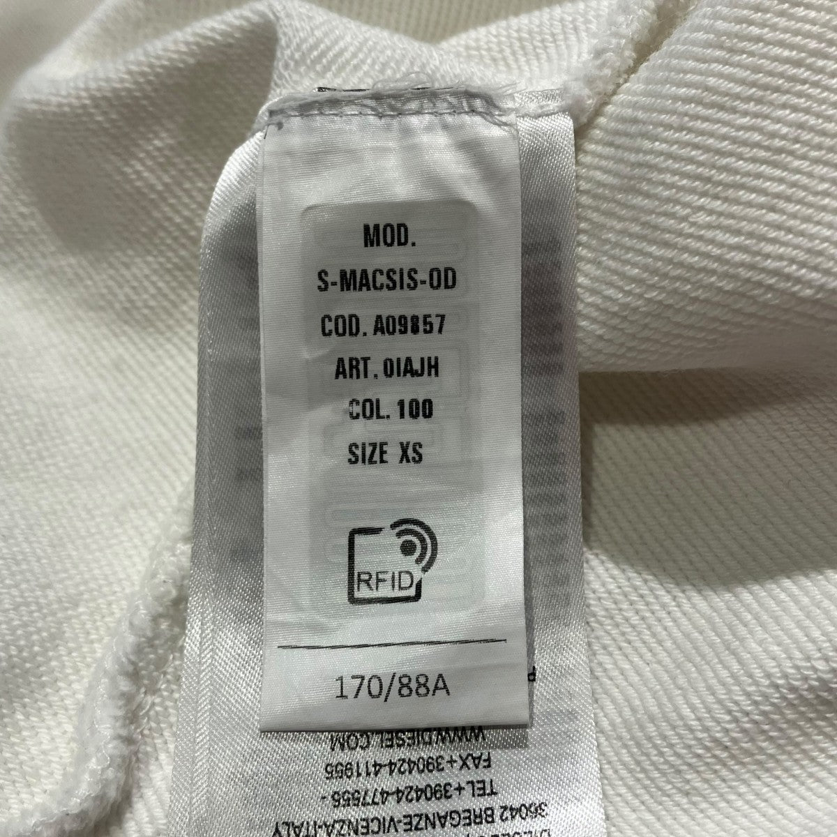 DIESEL スウェットA09857 古着・中古-5枚目のアイテム画像