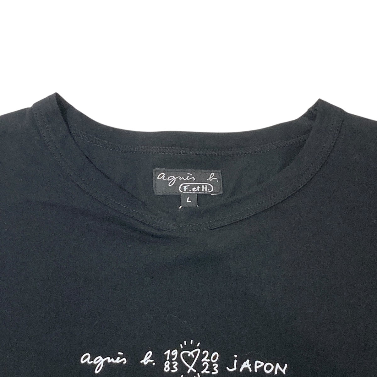 agnes b アロゴプリント半袖カットソーEAI1SE12 古着・中古-7枚目のアイテム画像